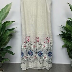 Jessica McClintock Floral Embroidered Scarf NWT [D8]